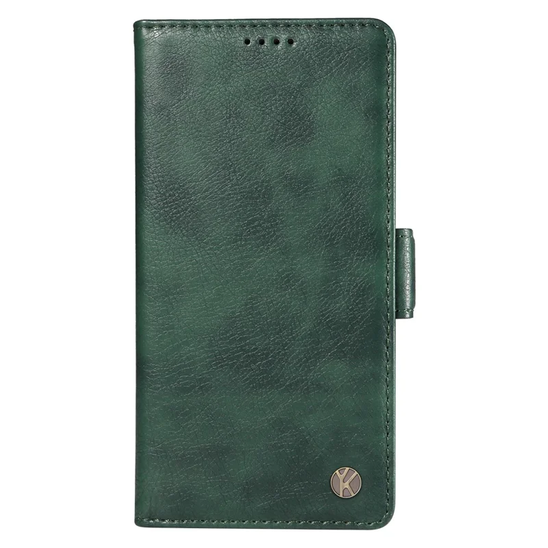 Yikatu YK-007 Für Xiaomi Redmi 13C 4G / Poco C65 4G Hülle Kratzfeste Leder+tpu Magnetische Telefonabdeckung - Grün