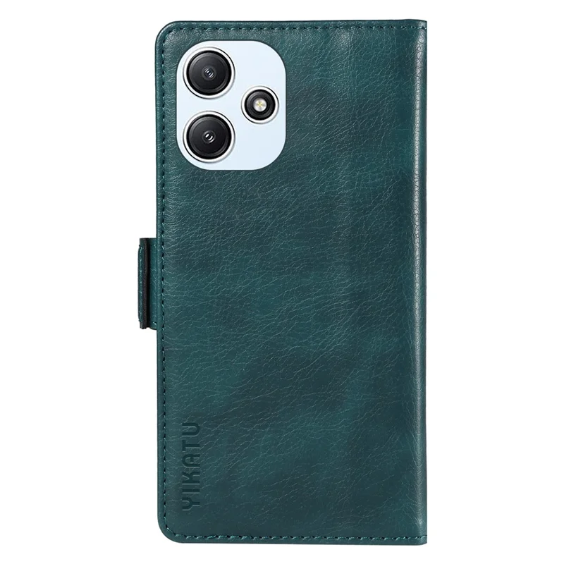 Yikatu YK-007 Pour Xiaomi Redmi 12 4G / 12 5G (global) / Couverture de Téléphone de Texture Litchi Poco M6 Pro 5G - Bleu