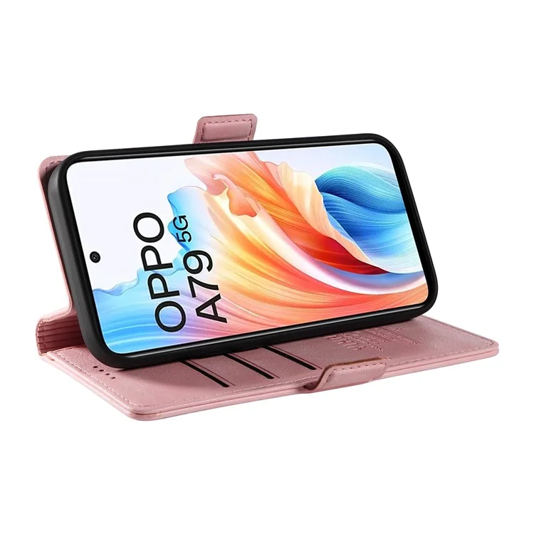 YIKATU YK-007 For Oppo A79 5G / A2 5G Leather Phone Case Litchi Texture Phone Shell - Pink