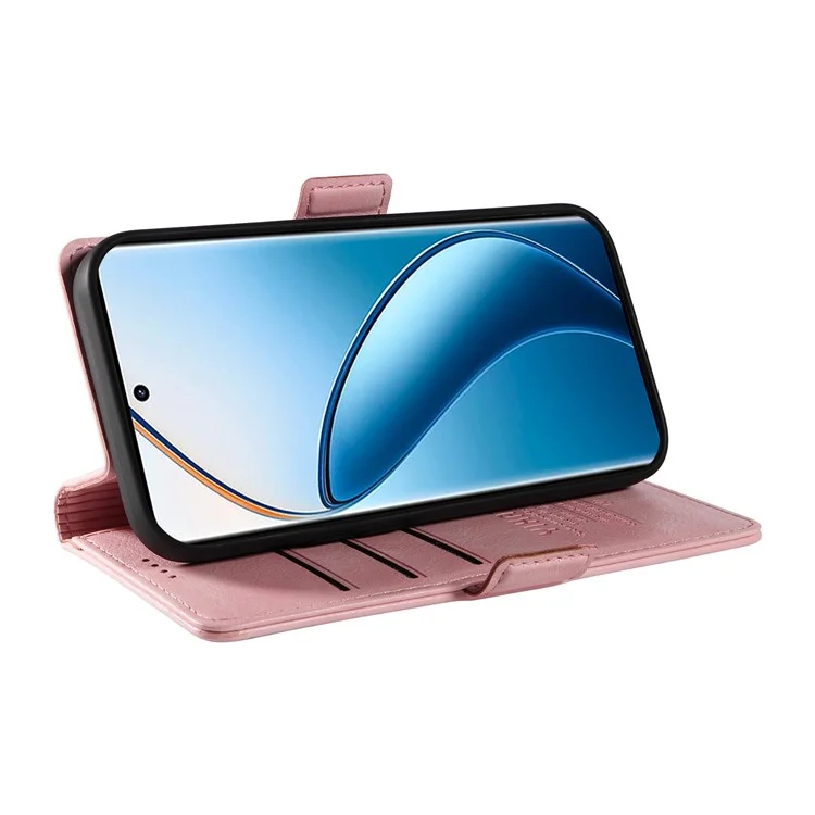 YIKATU YK-007 Funda para Realme 12 Pro+ 5G / 12 Pro 5G Anticaídas Cuero PU Soporte Cartera - Rosa