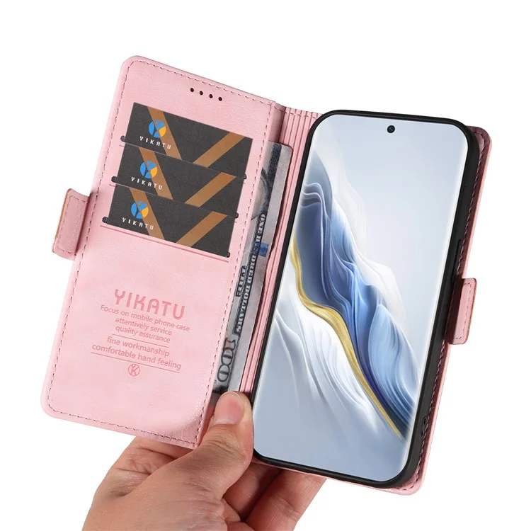 Чехол для телефона YIKATU YK-007 For Honor Magic6 5G - розовый, с фактурой лайки