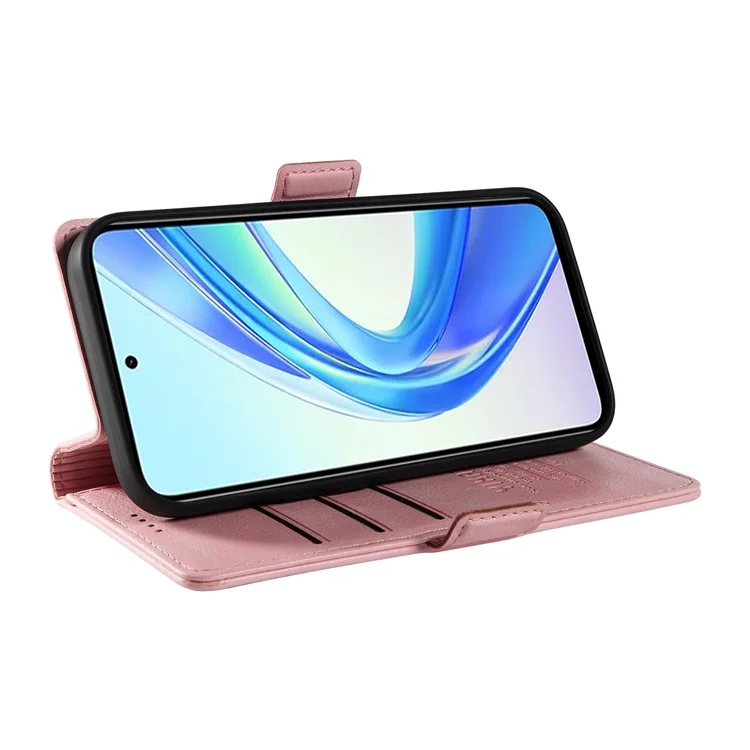 YIKATU YK-007 Per Honor X7b 4G / 90 Smart Custodia Antiurto Portafoglio Texture Litchi in Pelle - Rosa