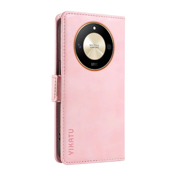 YIKATU YK-007 For Honor X9b 5G / Magic6 Lite 5G Leather Phone Shell Litchi Texture Phone Back Cover - Pink