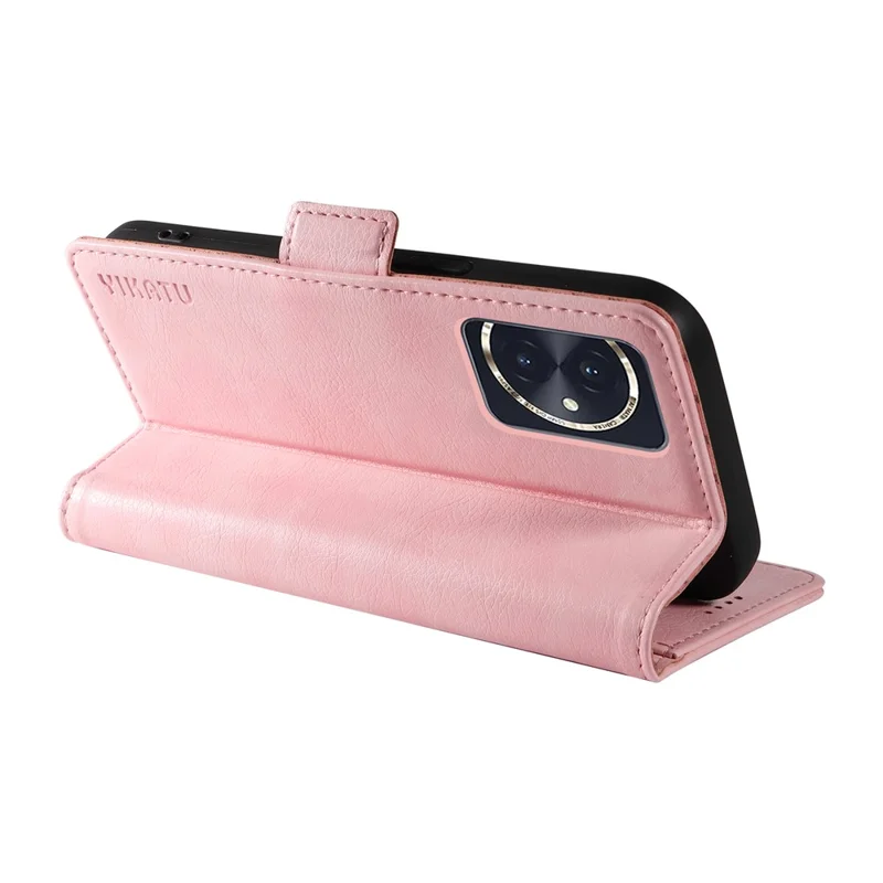 YIKATU YK-007 For Honor 100 5G Étui à fente pour carte Texture de litchi Étui en cuir pour téléphone - Rose