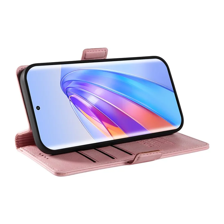 YIKATU YK-007 Para Honor X40 5G / X9a 5G / Magic5 Lite 5G Funda de Teléfono Textura de Piel de Litchi Cartera - Rosa