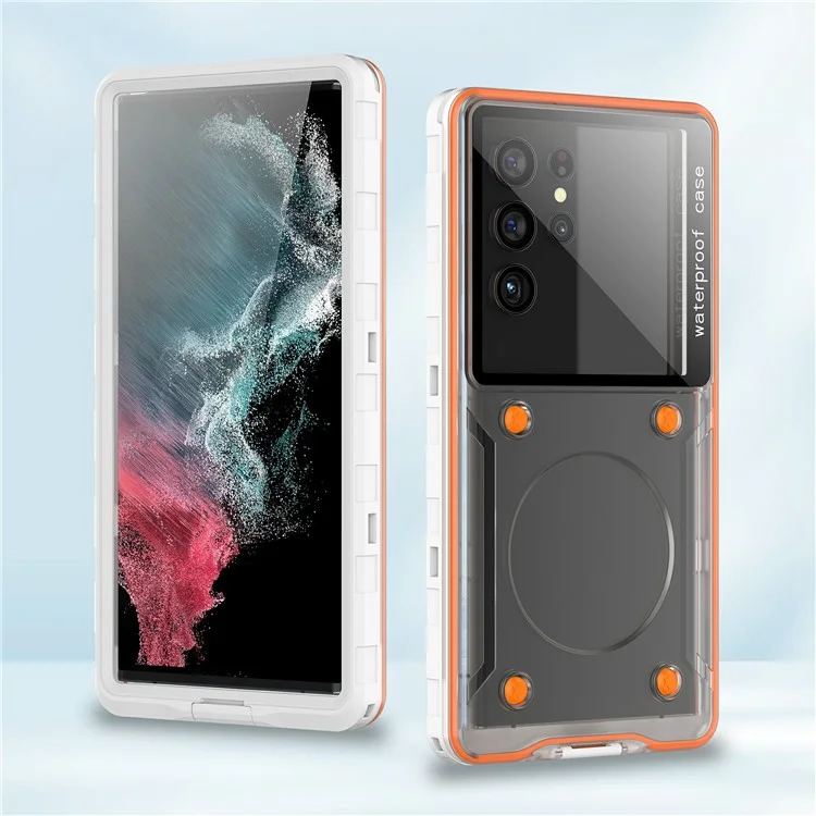 Universal IP68 Waterproof Case Phone Underwater Protection Cover for Phones Below 6.9-inch - White