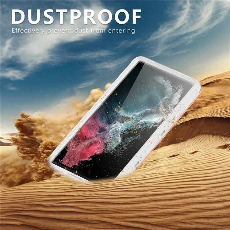 Universal IP68 Waterproof Case Phone Underwater Protection Cover for Phones Below 6.9-inch - White
