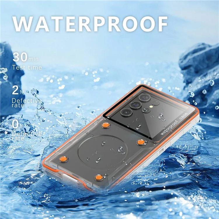 Universal IP68 Waterproof Case Phone Underwater Protection Cover for Phones Below 6.9-inch - White
