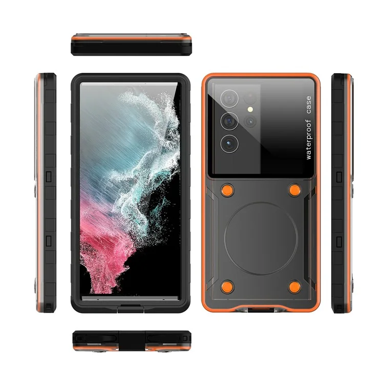 Universal IP68 Waterproof Case Phone Underwater Protection Cover for Phones Below 6.9-inch - Black