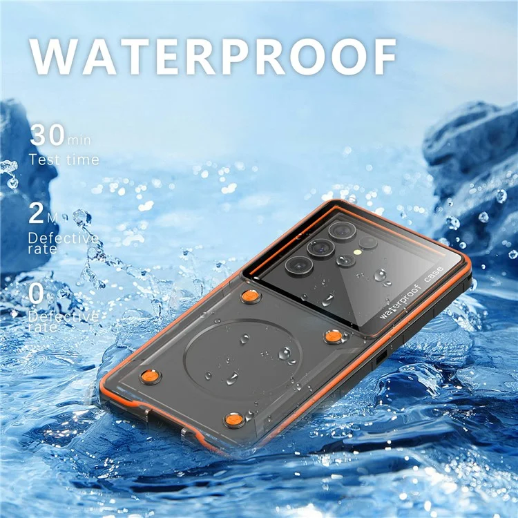 Universal IP68 Waterproof Case Phone Underwater Protection Cover for Phones Below 6.9-inch - Black