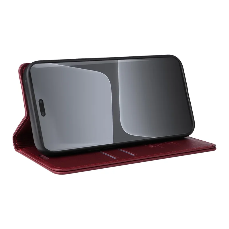 YIKATU YK-001 für Xiaomi 13 Lite / Civi 2 5G Handy-Hülle, stoßfest, Lederständer-Cover - Weinrot
