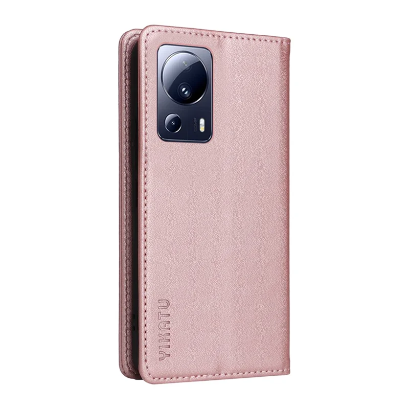 YIKATU YK-001 Per Xiaomi 13 Lite / Civi 2 5G Custodia per Telefono Cellulare Resistente agli Urti in Pelle con Supporto - Oro Rosa