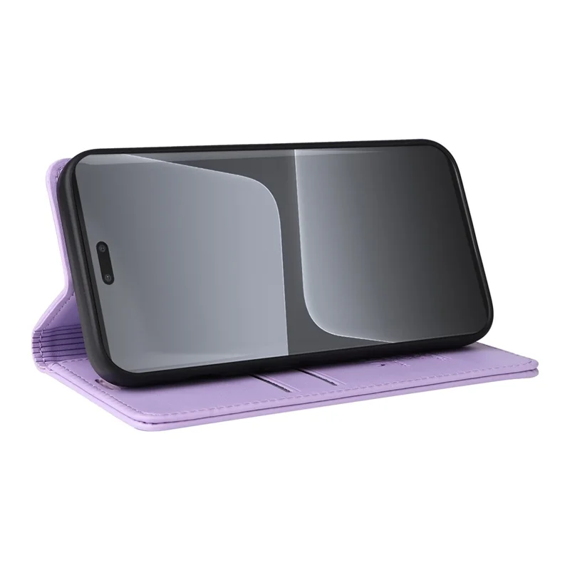 YIKATU YK-001 Per Xiaomi 13 Lite / Civi 2 5G Custodia per cellulare Bump Proof in pelle con supporto - Viola chiaro