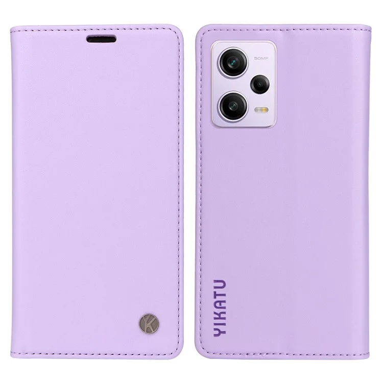 YIKATU YK-001 For Xiaomi Poco X5 Pro 5G / Redmi Note 12 Pro Speed 5G / Note 12 Pro 5G Case Magnetic Closing PU Leather Cover - Light Purple