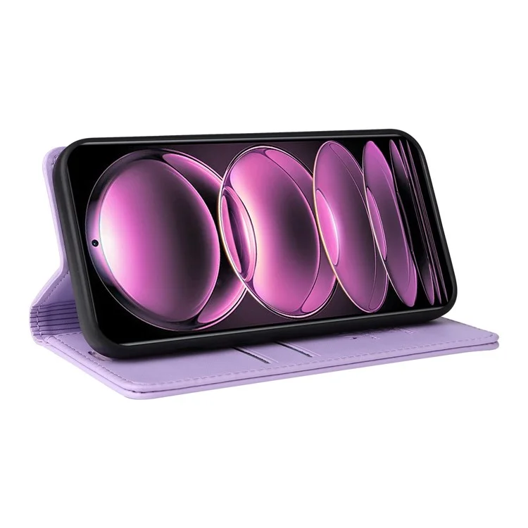 YIKATU YK-001 For Xiaomi Poco X5 Pro 5G / Redmi Note 12 Pro Speed 5G / Note 12 Pro 5G Case Magnetic Closing PU Leather Cover - Light Purple