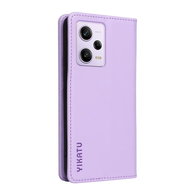 YIKATU YK-001 For Xiaomi Poco X5 Pro 5G / Redmi Note 12 Pro Speed 5G / Note 12 Pro 5G Case Magnetic Closing PU Leather Cover - Light Purple