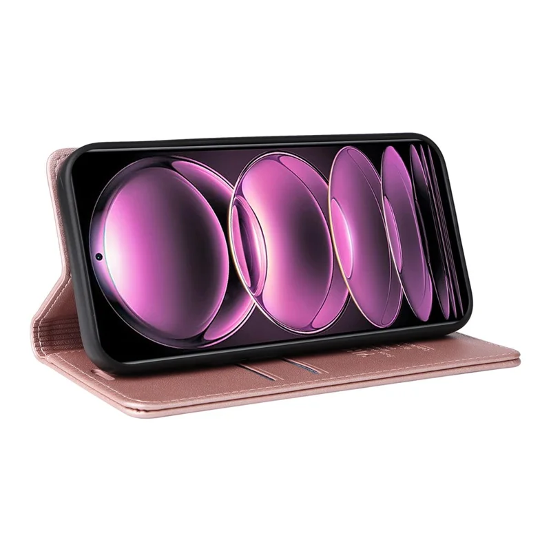 YIKATU YK-001 для Xiaomi Poco X5 Pro 5G / Redmi Note 12 Pro Speed 5G / Note 12 Pro 5G, магнитный чехол из искусственной кожи - Розовое золото