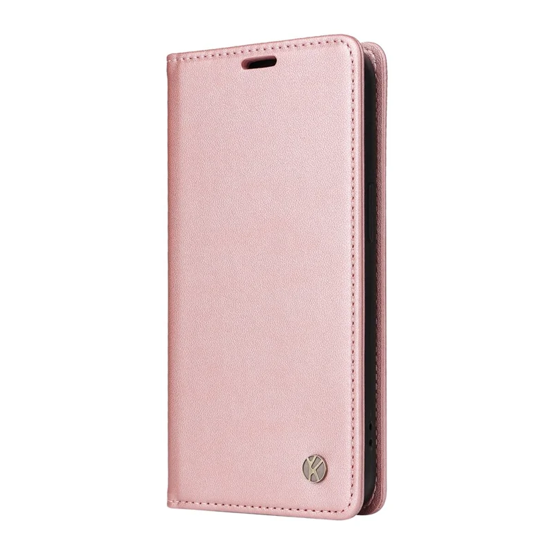 YIKATU YK-001 для Xiaomi Poco X5 Pro 5G / Redmi Note 12 Pro Speed 5G / Note 12 Pro 5G, магнитный чехол из искусственной кожи - Розовое золото