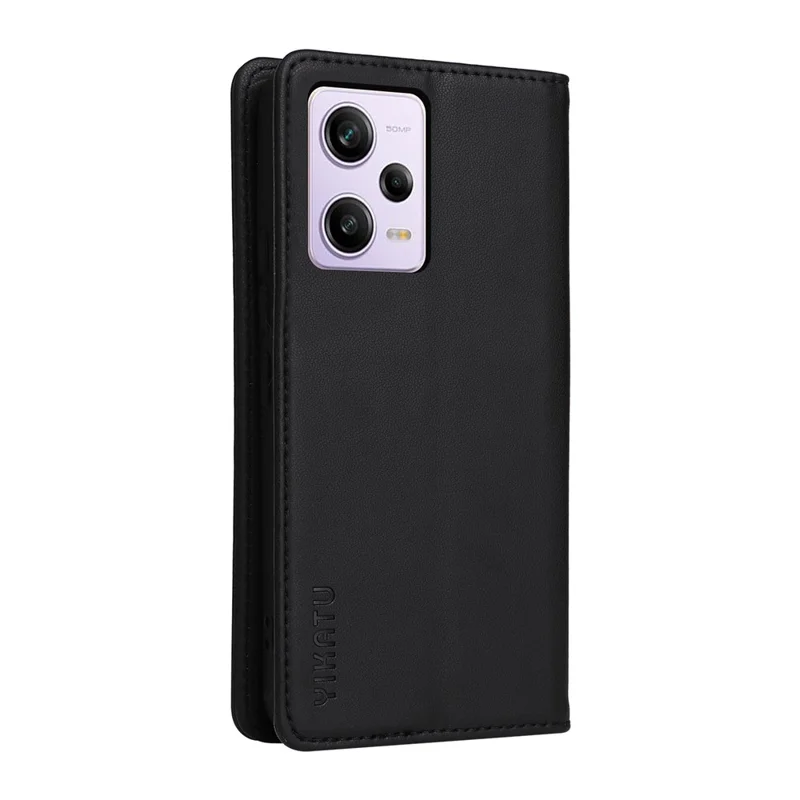 Чехол YIKATU YK-001 для Xiaomi Poco X5 Pro 5G / Redmi Note 12 Pro Speed 5G / Note 12 Pro 5G с магнитным закрытием из искусственной кожи - черный