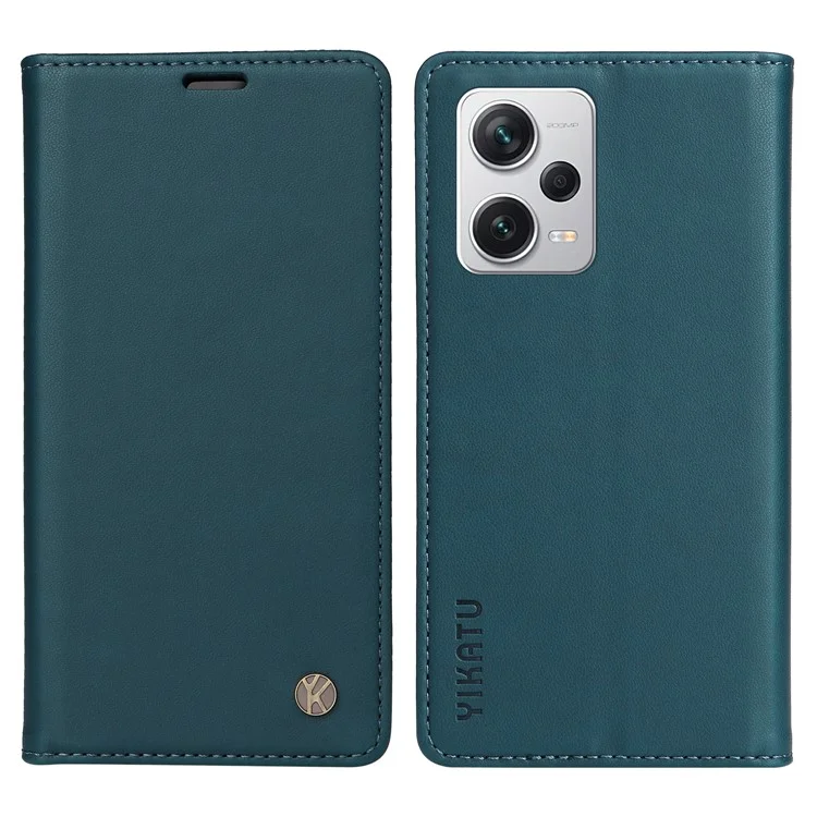 YIKATU YK-001 per Xiaomi Redmi Note 12 Pro+ 5G Cover per cellulare Chiusura magnetica Custodia in pelle telefonica - Verde