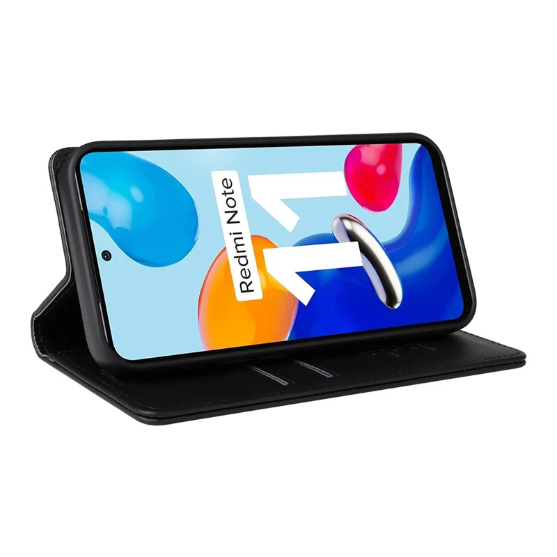 YIKATU YK-001 For Xiaomi Redmi Note 12S 4G Case Magnetic Closing PU Leather Cover - Black