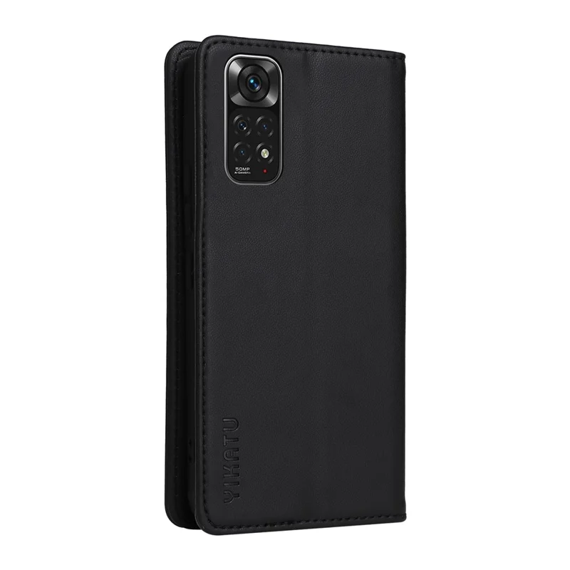 YIKATU YK-001 For Xiaomi Redmi Note 12S 4G Case Magnetic Closing PU Leather Cover - Black