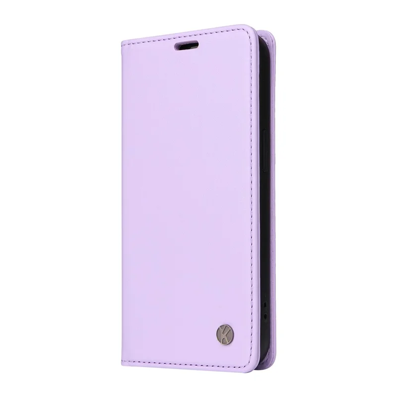 YIKATU YK-001 para Xiaomi Redmi 12 4G / 5G (Global) / Poco M6 Pro 5G Funda de piel para cartera y teléfono - Morado claro