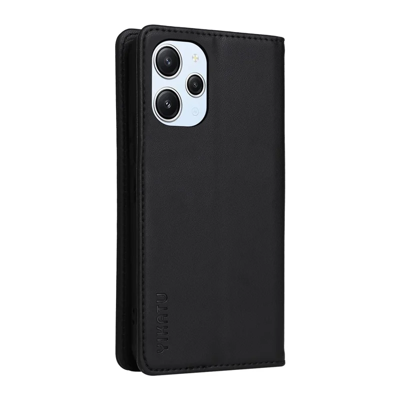 YIKATU YK-001 Per Xiaomi Redmi 12 4G / 5G (Globale) / Poco M6 Pro 5G Custodia in Pelle Portafoglio Custodia per Telefono - Nero
