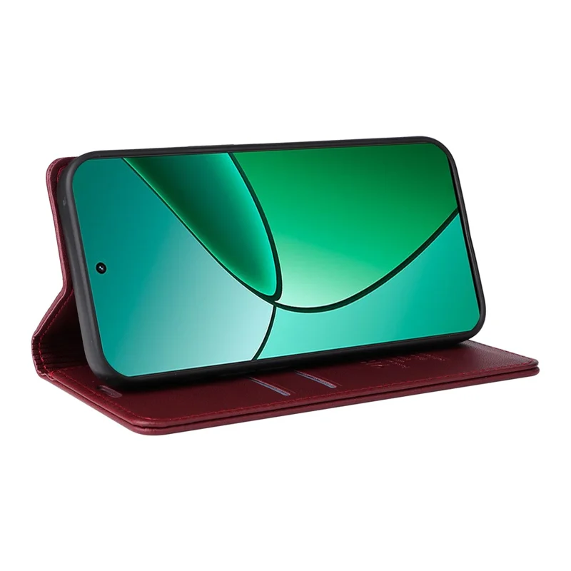 YIKATU YK-001 voor Realme 12 4G / 12+ 5G hoesje met magnetische sluiting Lederen telefoonhoes - Wijnrood