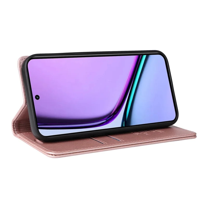 YIKATU YK-001 For Realme C67 4G Case Shockproof Leather Wallet Phone Cover - Rose Gold