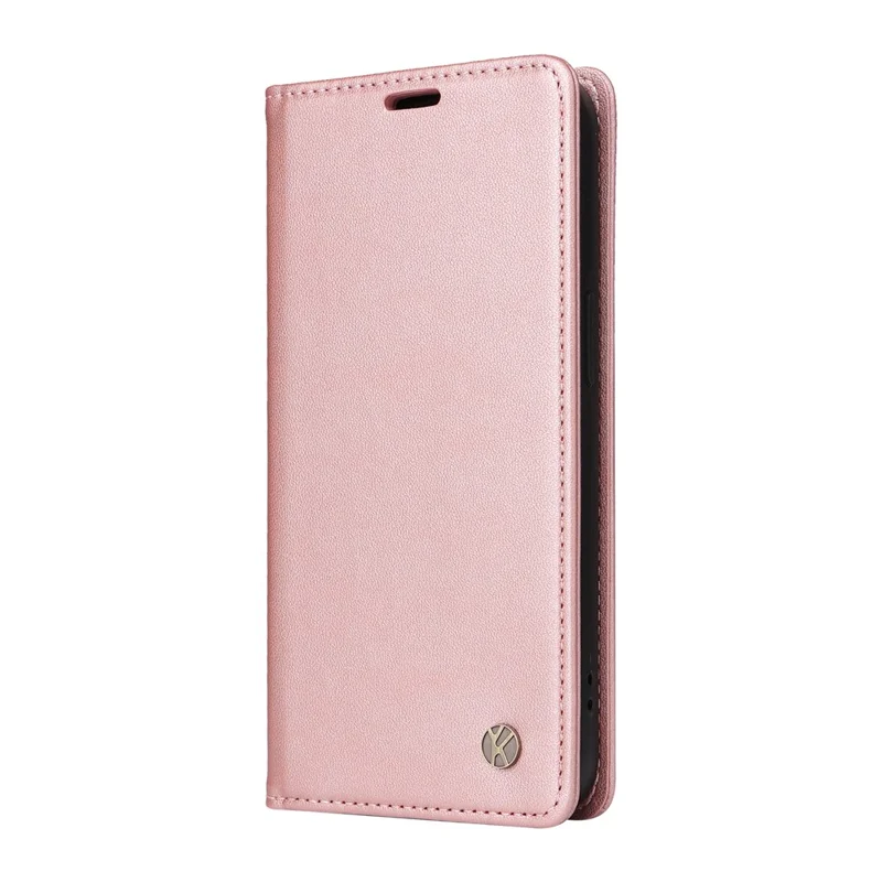 YIKATU YK-001 For Realme C67 4G Case Shockproof Leather Wallet Phone Cover - Rose Gold