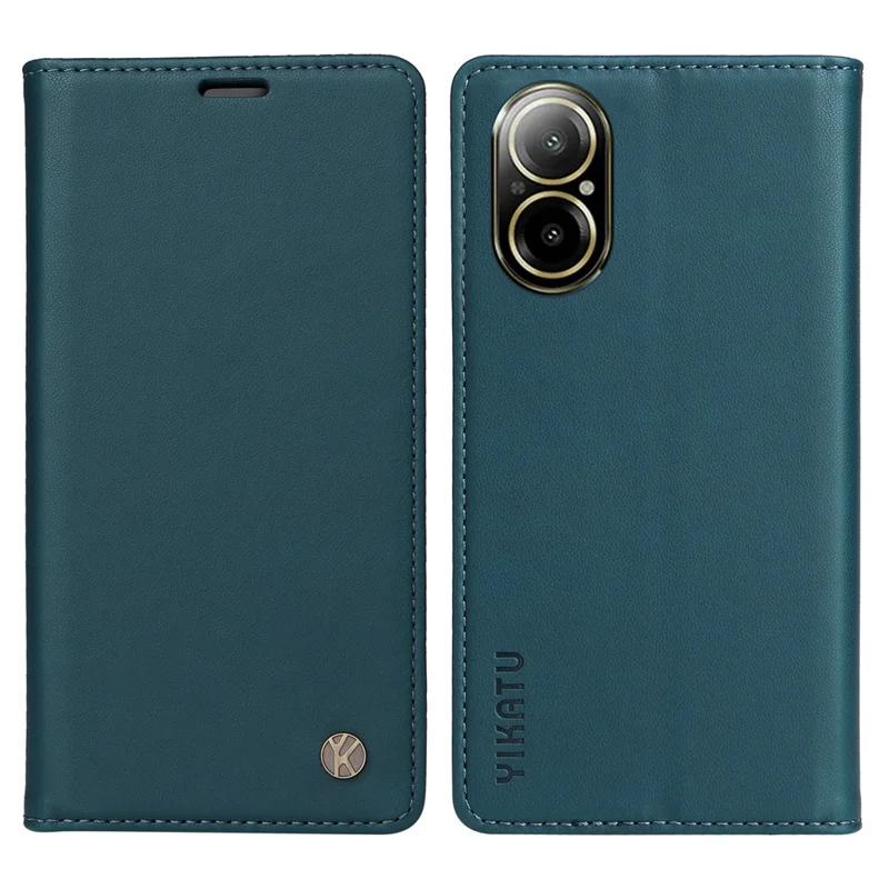 YIKATU YK-001 For Realme C67 4G Case Shockproof Leather Wallet Phone Cover - Green