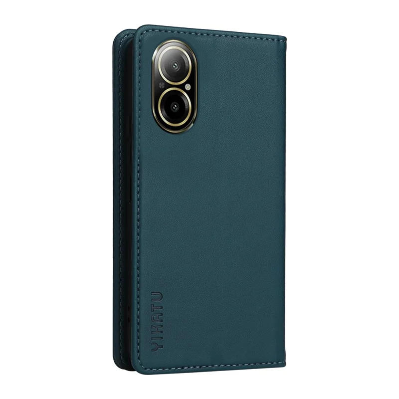 YIKATU YK-001 For Realme C67 4G Case Shockproof Leather Wallet Phone Cover - Green