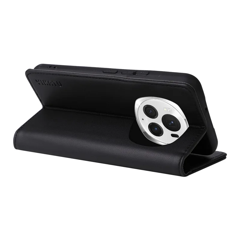 YIKATU YK-001 For Honor Magic6 Pro 5G Wallet Case Magnetic Closure Leather Phone Cover - Black