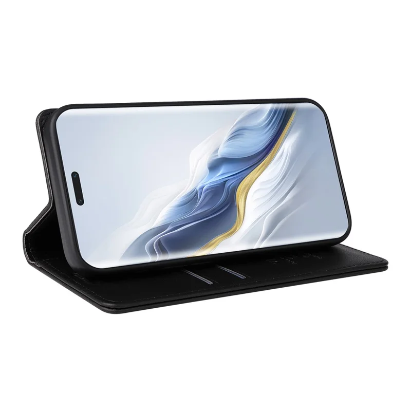 YIKATU YK-001 For Honor Magic6 Pro 5G Wallet Case Magnetic Closure Leather Phone Cover - Black