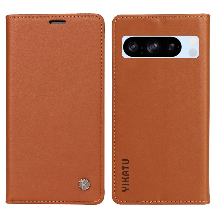YIKATU YK-001 Per Google Pixel 8 Pro Case Resistente agli urti Cover telefonica in pelle - Marrone