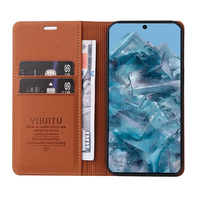 YIKATU YK-001 Per Google Pixel 8 Pro Case Resistente agli urti Cover telefonica in pelle - Marrone