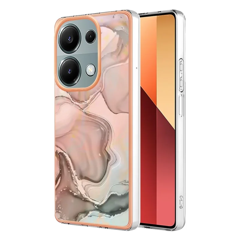 Série YB IMD-16 Style-E pour Xiaomi Redmi Note 13 Pro 4G / Poco M6 Pro 4G Coque 2.0mm Revêtement TPU Électrolytique - Rose