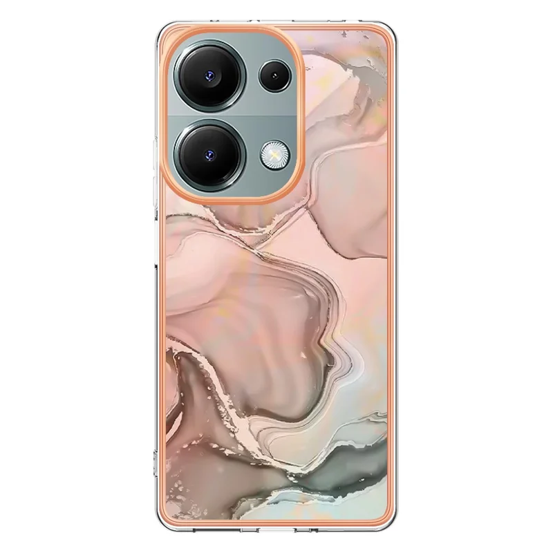 Série YB IMD-16 Style-E pour Xiaomi Redmi Note 13 Pro 4G / Poco M6 Pro 4G Coque 2.0mm Revêtement TPU Électrolytique - Rose