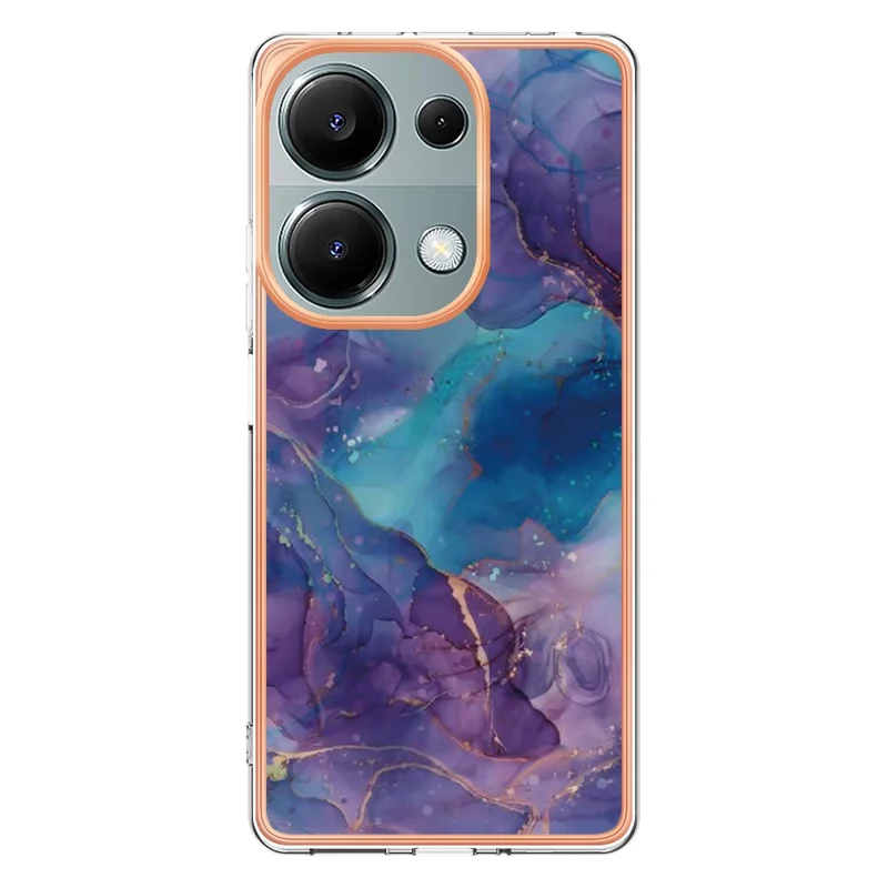 YB IMD Series-16 Style-E For Xiaomi Redmi Note 13 Pro 4G / Poco M6 Pro 4G Case 2.0mm Electroplating TPU Cover - Purple