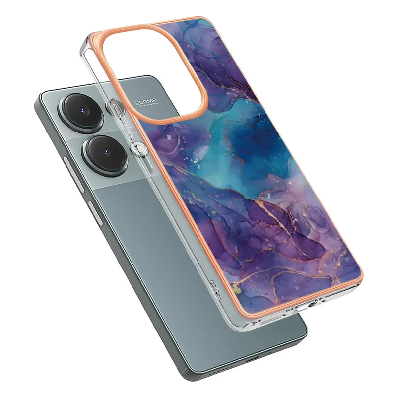 YB IMD Series-16 Style-E For Xiaomi Redmi Note 13 Pro 4G / Poco M6 Pro 4G Case 2.0mm Electroplating TPU Cover - Purple