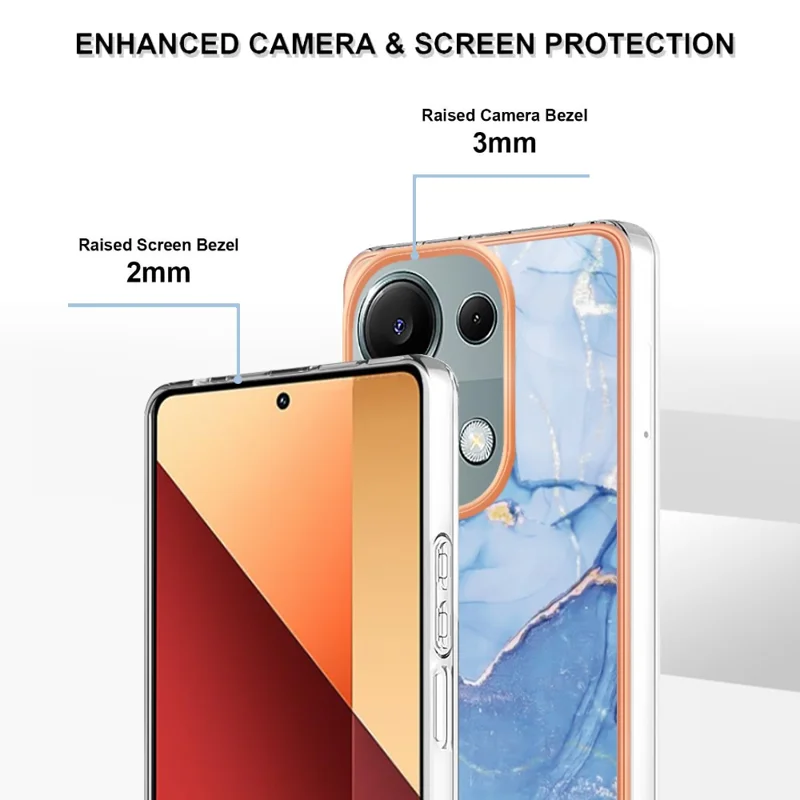 YB IMD Series-16 Style-E For Xiaomi Redmi Note 13 Pro 4G / Poco M6 Pro 4G Case 2.0mm Electroplating TPU Cover - Blue