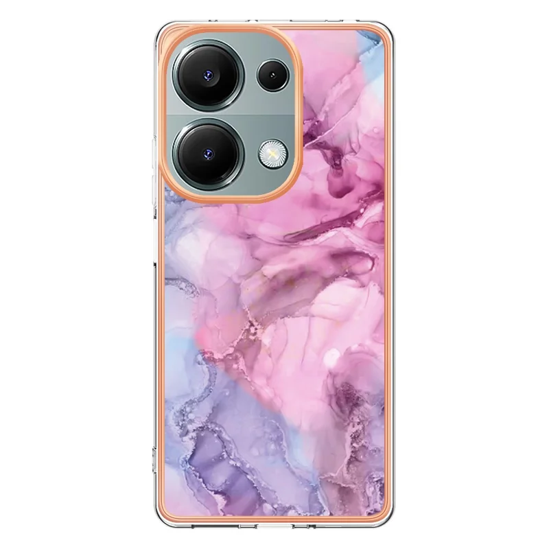 YB IMD Series-16 Style-E For Xiaomi Redmi Note 13 Pro 4G / Poco M6 Pro 4G Case 2.0mm Electroplating TPU Cover - Rose