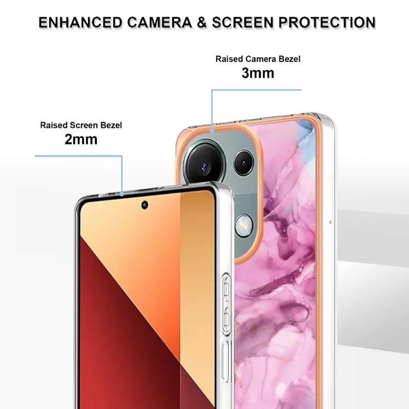 YB IMD Series-16 Style-E For Xiaomi Redmi Note 13 Pro 4G / Poco M6 Pro 4G Case 2.0mm Electroplating TPU Cover - Rose