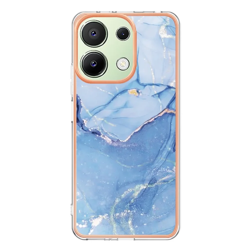 YB IMD Series-16 Style-E For Xiaomi Redmi Note 13 4G Case Electroplating Slim TPU Phone Cover - Blue