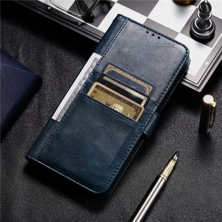013 Style For iPhone 6 / 6s / 7 / 8 4.7-inch / SE(2020) / SE(2022) Case 6 Card Slots Wallet Flip Stand Phone Cover - Blackish Green