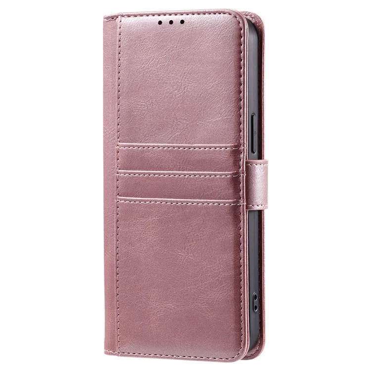013 Style For iPhone 11 Кожаный чехол-бумажник с 6 слотами для карт - Rose Gold