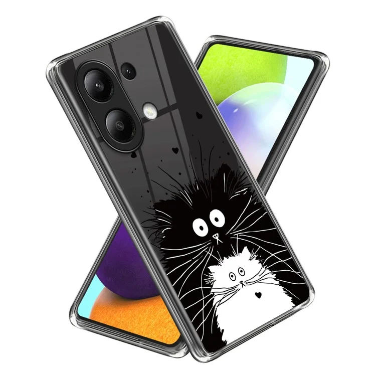 For Xiaomi Redmi Note 13 4G Phone Case Pattern Printing TPU Shock Absorbing Cover - Two Cats