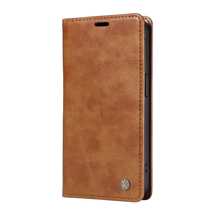YIKATU YK-006 Per Oppo A38 4G / A18 4G Cover in Pelle per Telefono con Slot per Schede e Portafoglio - Marrone