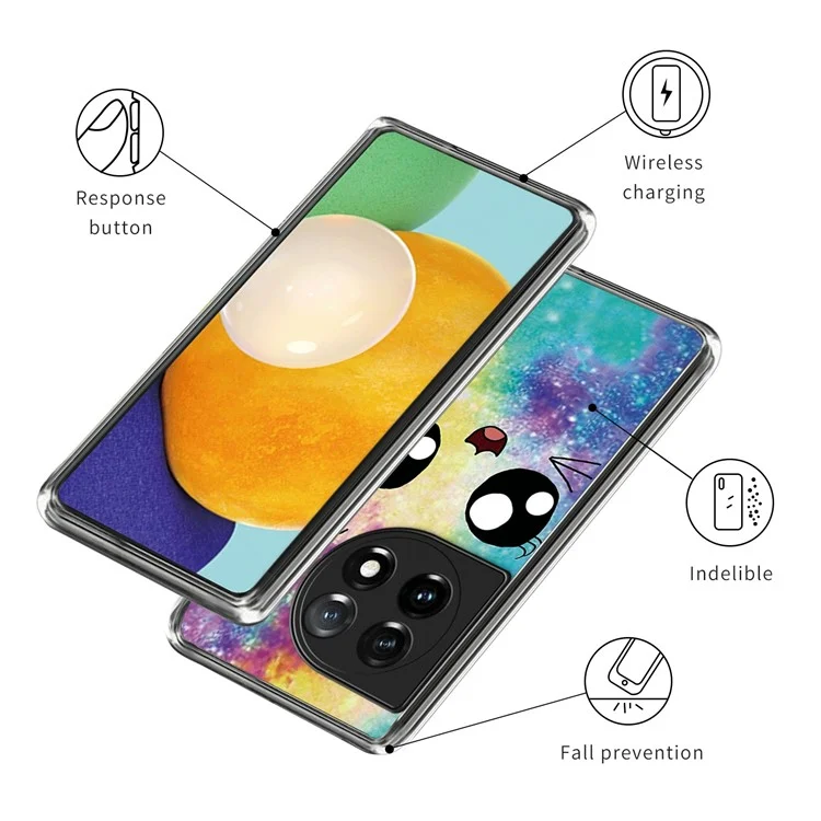 For OnePlus Ace 3 5G / 12R 5G Case Slim Pattern Printed TPU Phone Cover - Style A